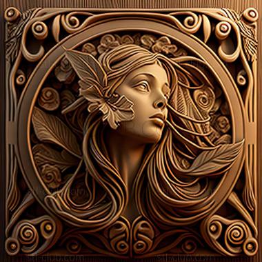 3D model style mucha (STL)